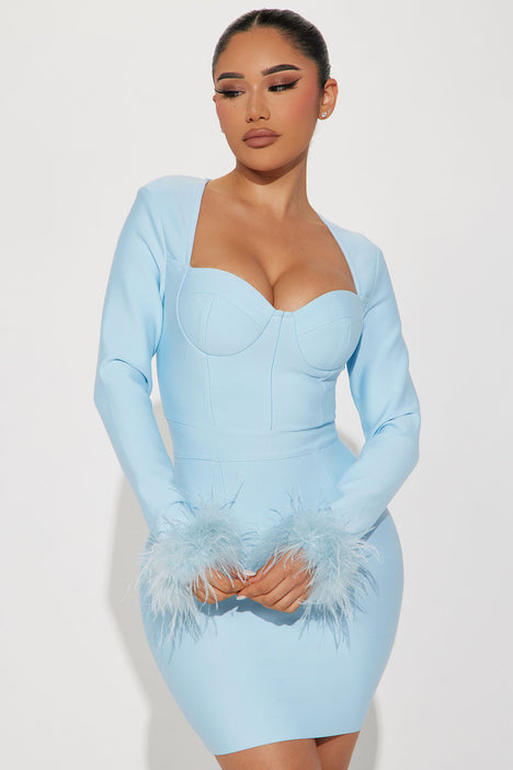 Baby blue sales dress fashion nova