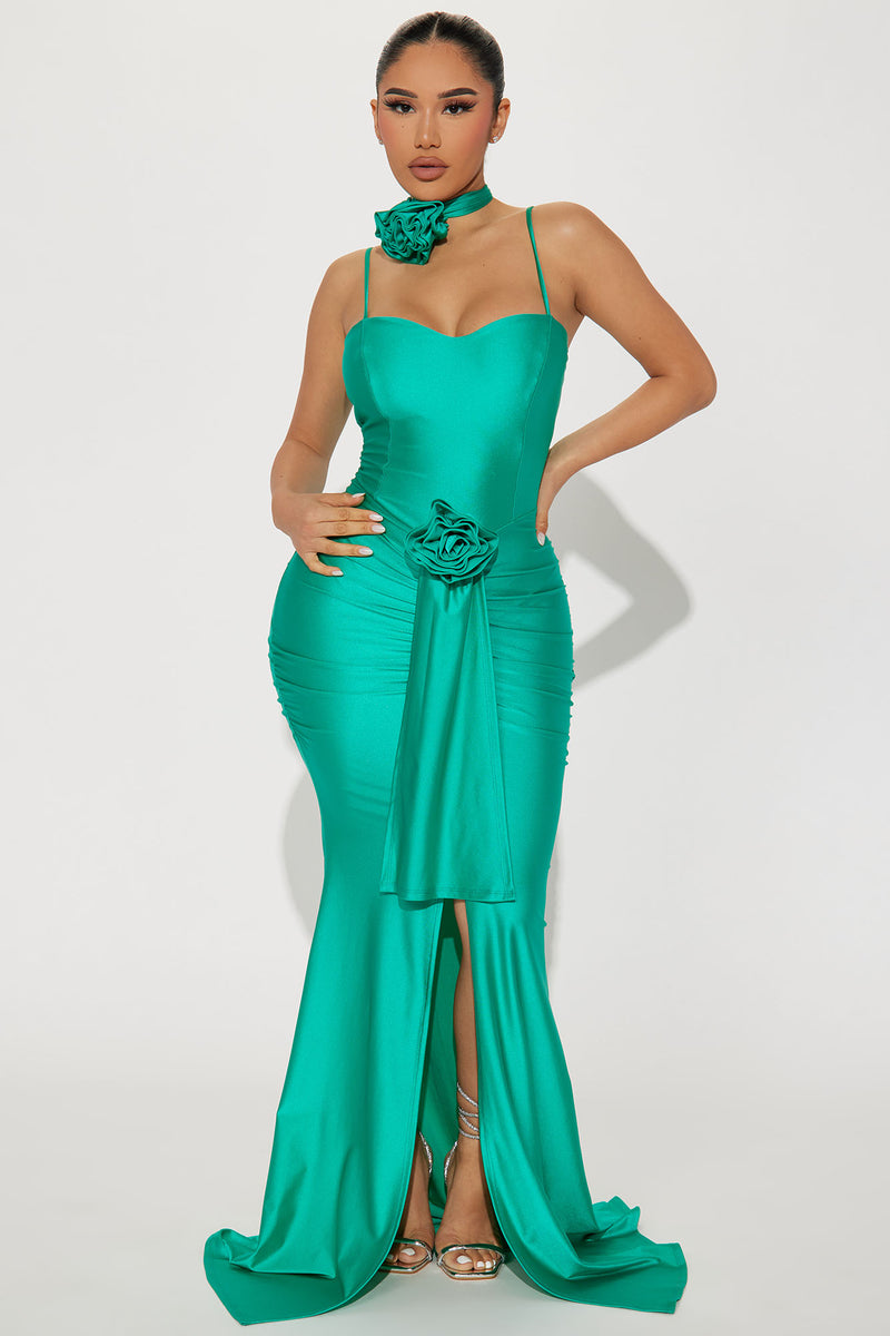 Claire Ruched Maxi Dress - Jade | Fashion Nova, Dresses | Fashion Nova