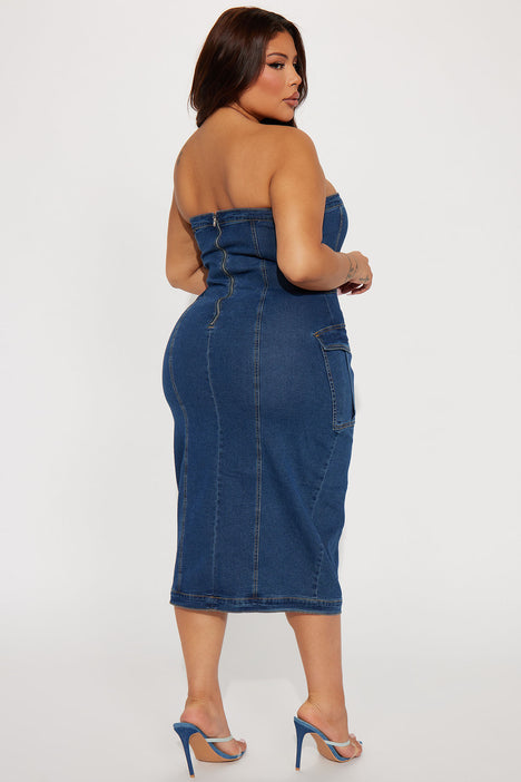 Fashion nova plus size denim dress 2025