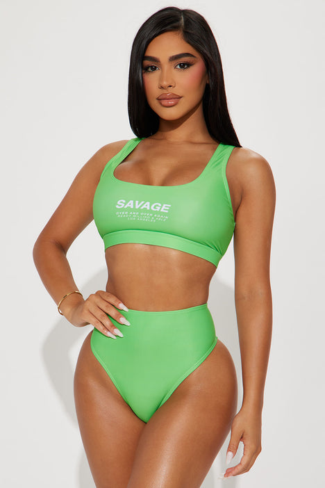 Fashion nova lime green bathing hotsell suit