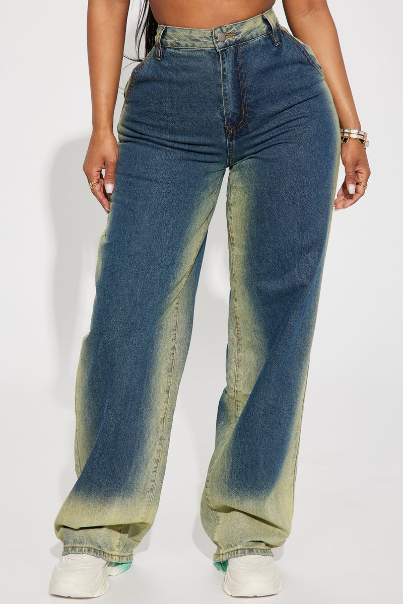 Tessa Tinted Non Stretch Straight Leg Jean - Dark Wash | Fashion Nova ...