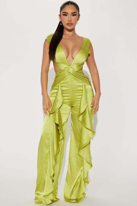 Fashion nova shop satin jumpsuit