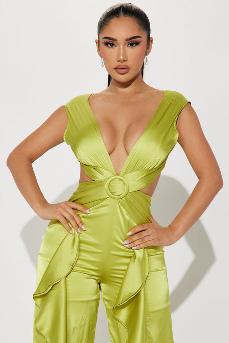 Satin jumpsuit fashion nova top