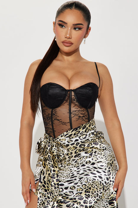 Cheetah corset cheap skirt