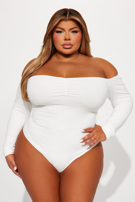Kelly Off Shoulder Bodysuit Off White