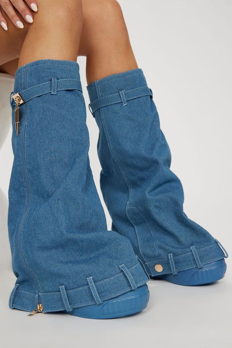 Denim online shoes boots