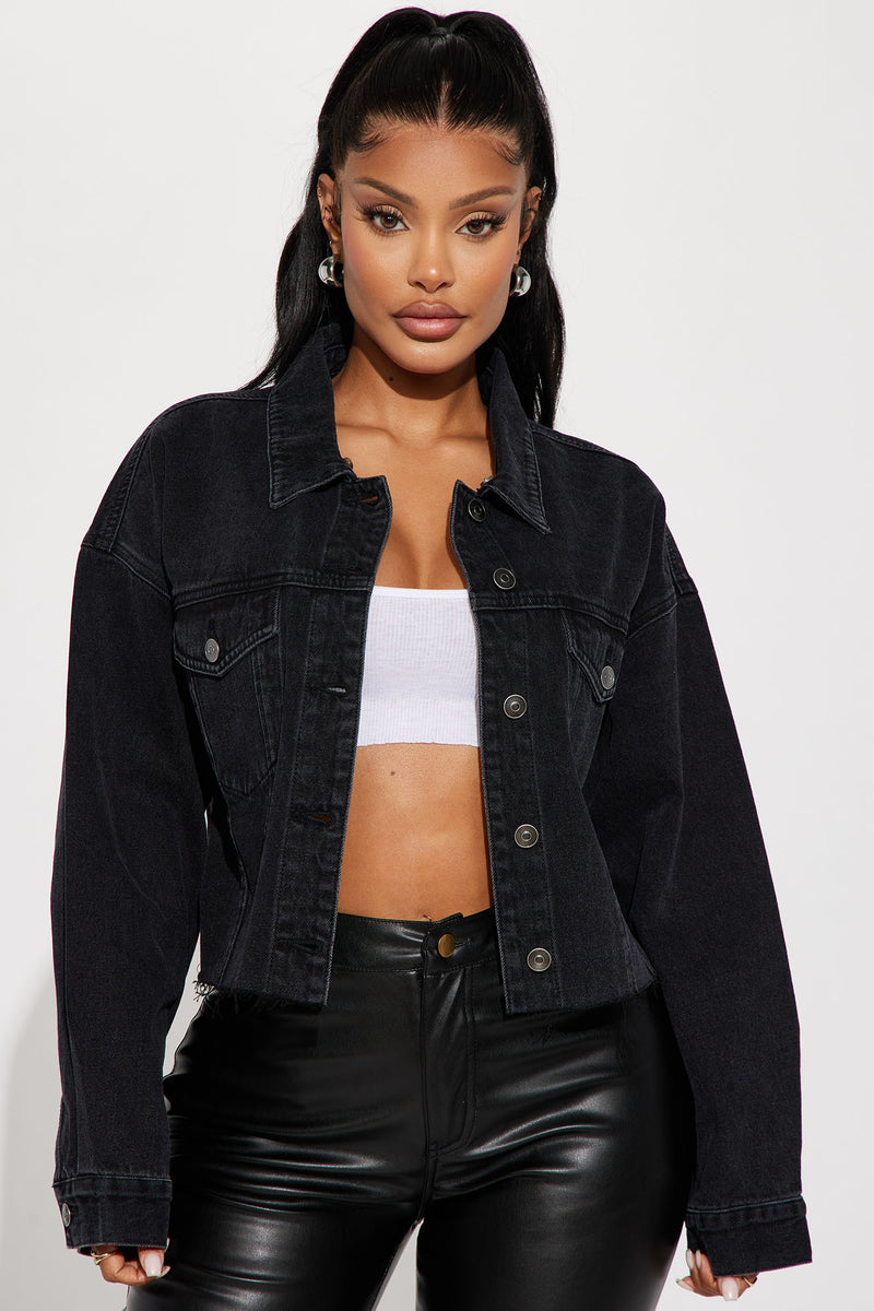 No Nonsense Detachable Hood Denim Jacket - Black Wash | Fashion Nova ...