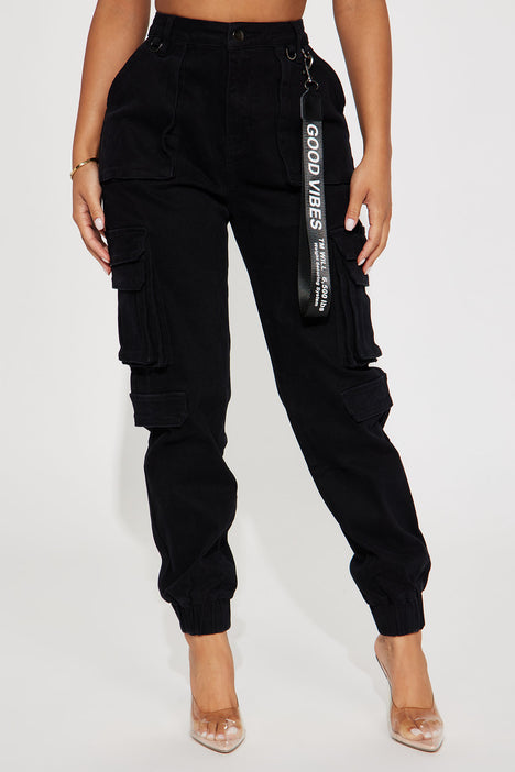 Womens petite sales cargo joggers