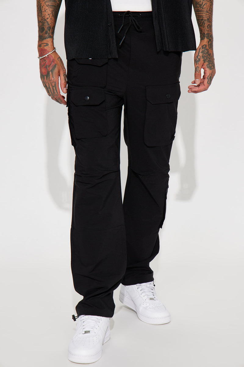 Keep It Stepping Nylon Cargo Pants - Black | Fashion Nova, Mens Pants ...
