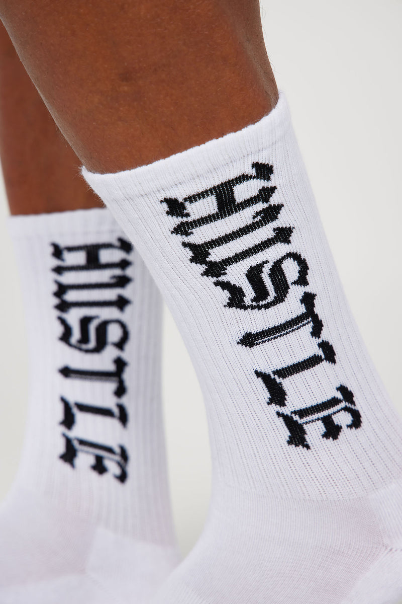 Hustle Old English Socks - White | Fashion Nova, Mens Accessories ...