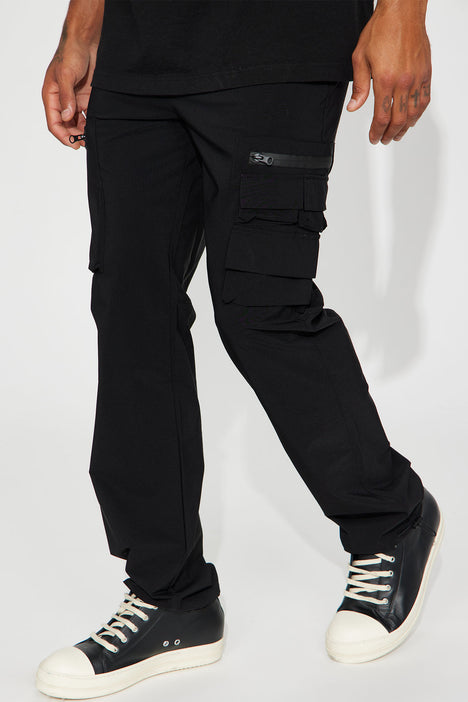 For The Streets Nylon Cargo Pants - Black