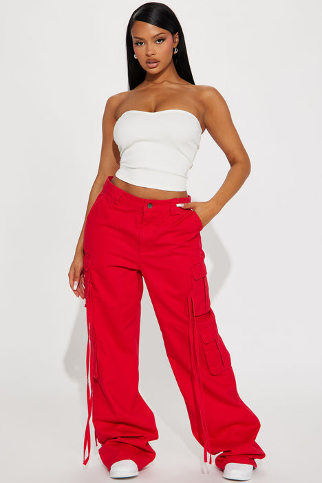 Red sales baggy pants
