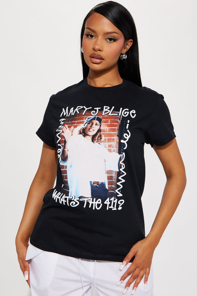 Mary J Blige Graphic Tshirt - Black | Fashion Nova, Screens Tops and ...