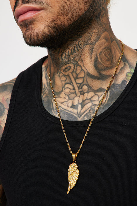 Angel wing hotsell necklace men