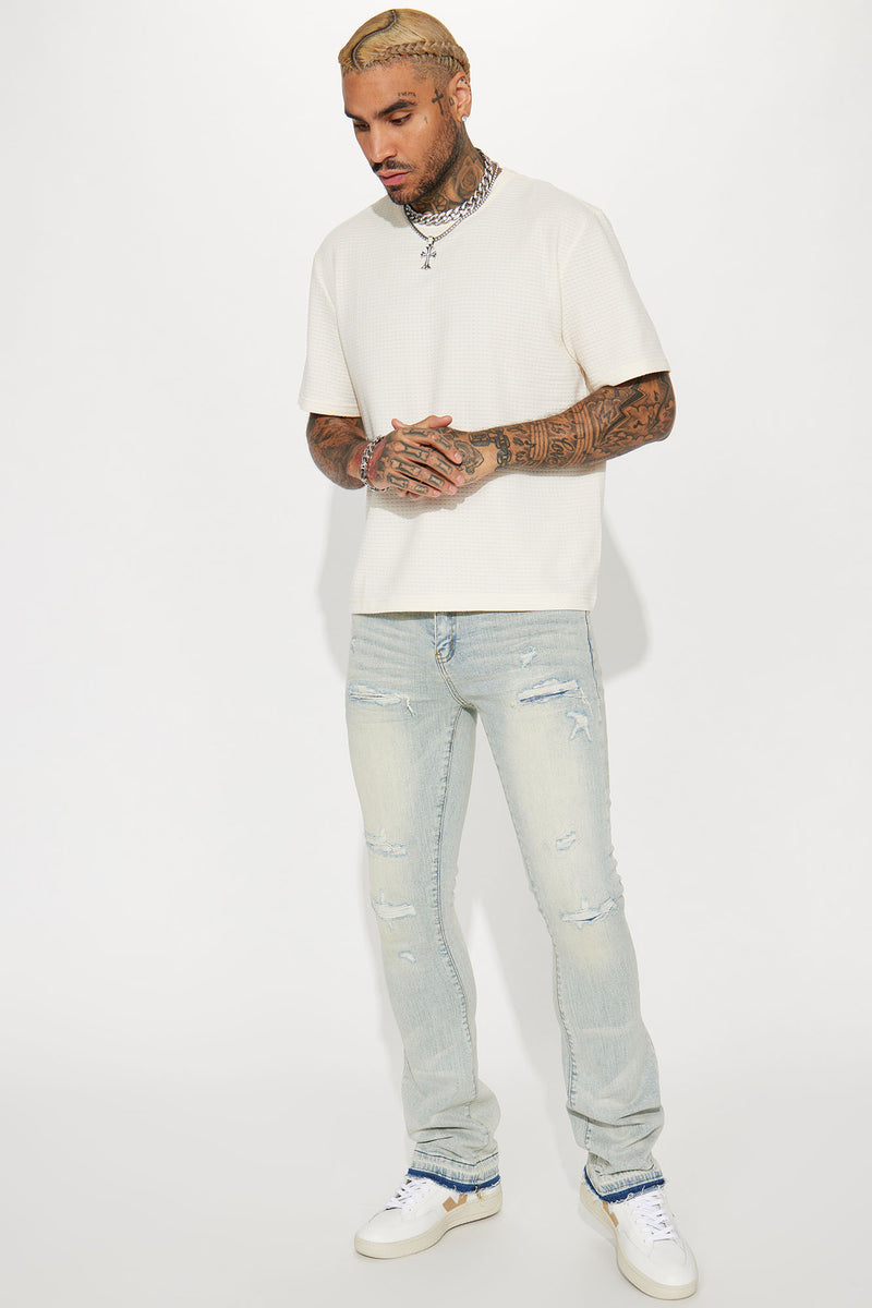 Got Me Good Ripped Stacked Skinny Flare Jeans - Light Wash | Fashion ...