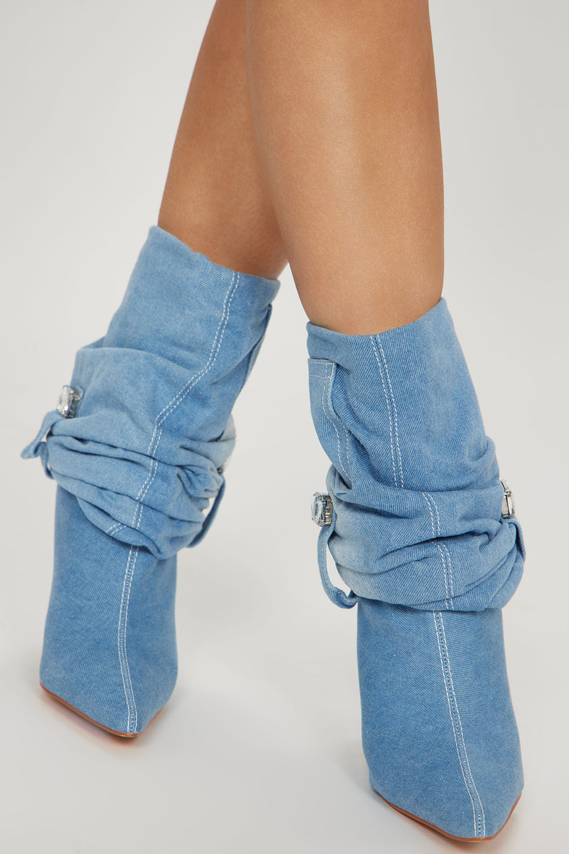 Buckle Up Baby Booties - Denim | Fashion Nova, Shoes | Fashion Nova