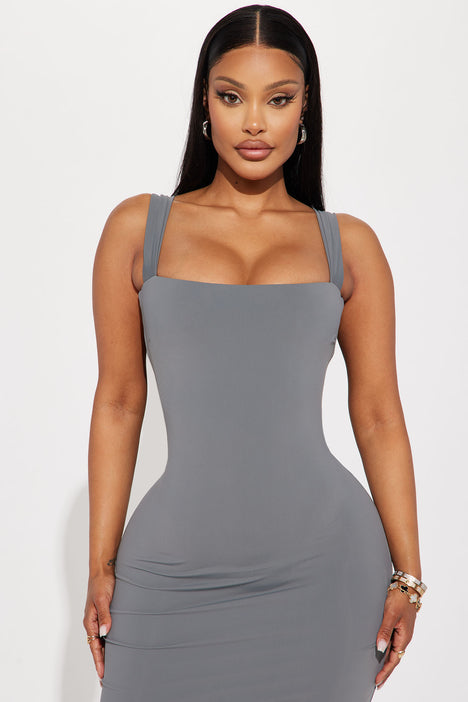 Causing Stares Maxi Dress Silver Fashion Nova Dresses