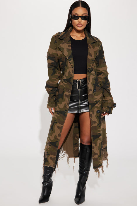 Girl in trench coat on sale