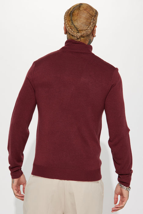 Burgundy hot sale turtleneck mens