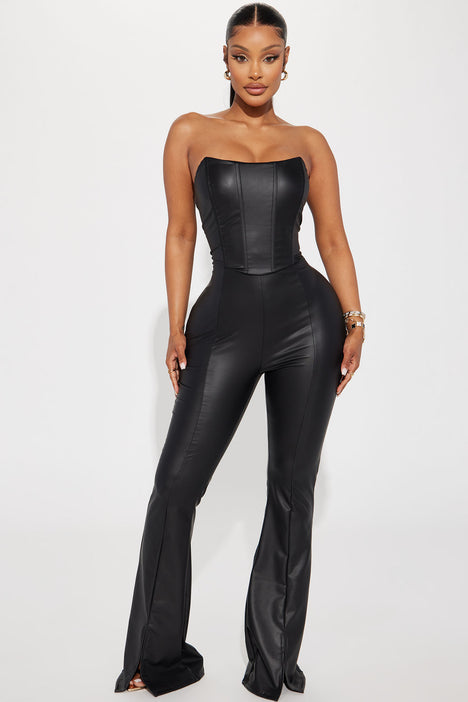 Fashion nova sales strapless jumpsuit