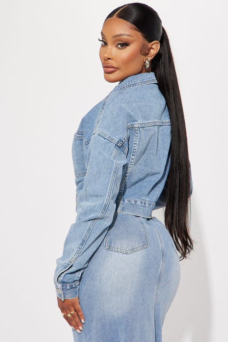 Crop trucker jacket on sale