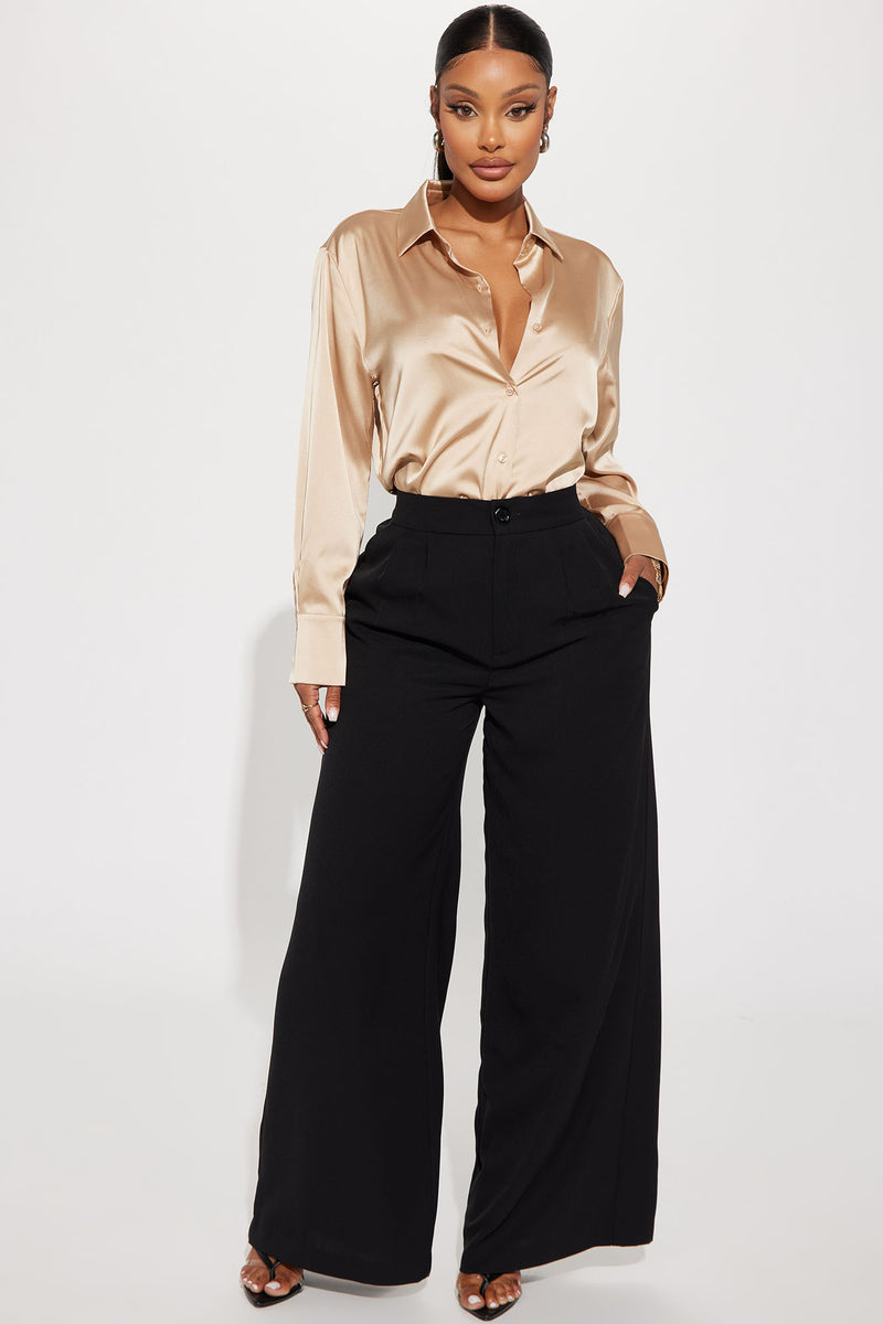 Nadia Trouser Pant - Black | Fashion Nova, Pants | Fashion Nova