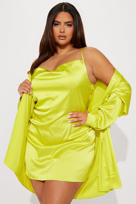 Silk neon dress 2025