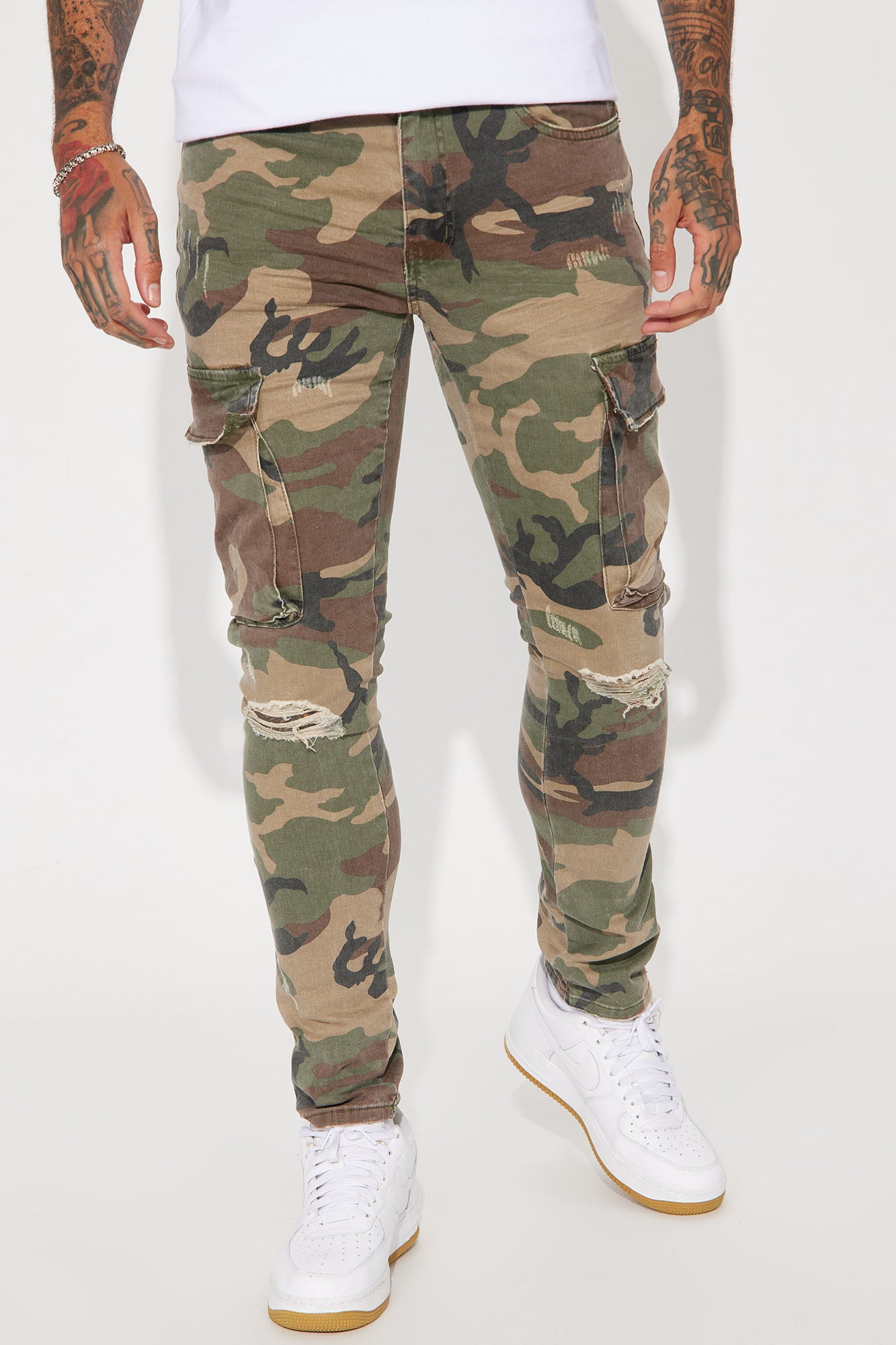 Army fatigue deals skinny jeans mens