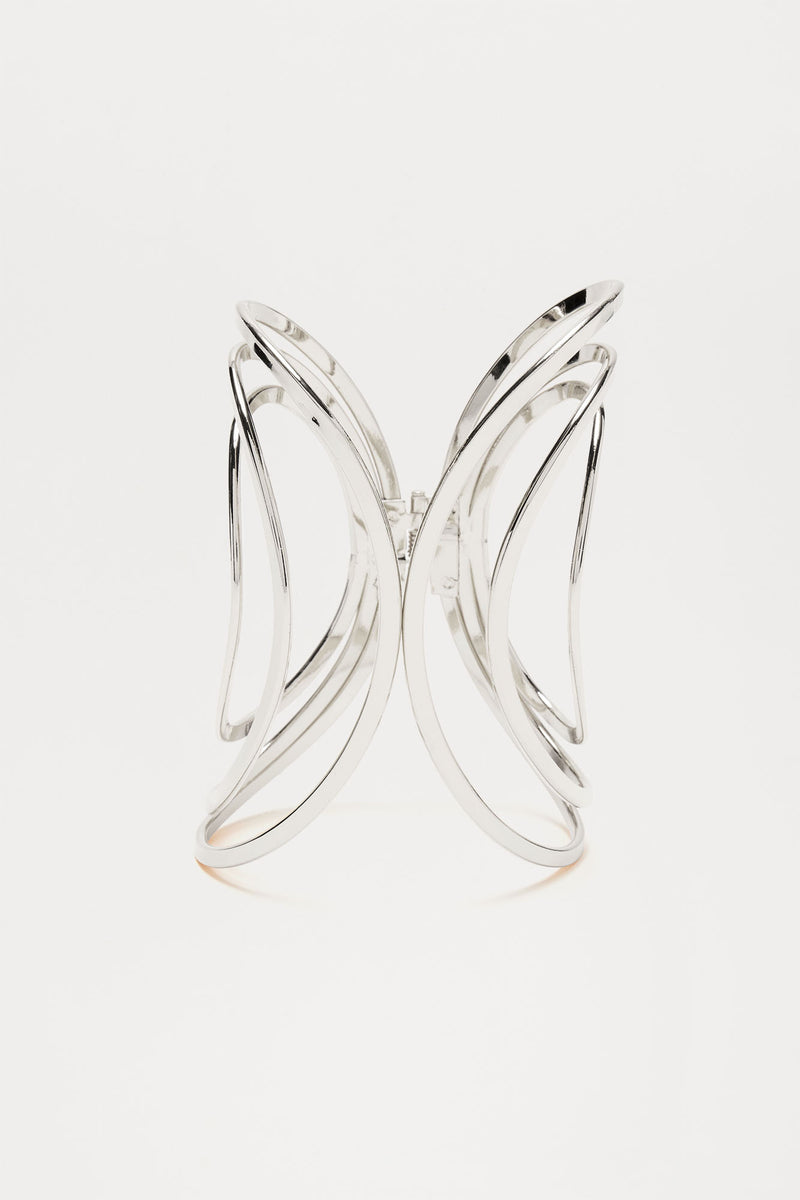 Frequency Cuff Bracelet Silver Fashion Nova, Jewelry