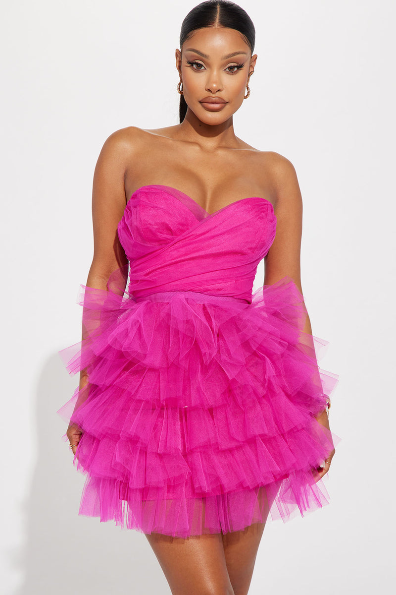 Ari Tulle Mini Dress - Magenta | Fashion Nova, Dresses | Fashion Nova