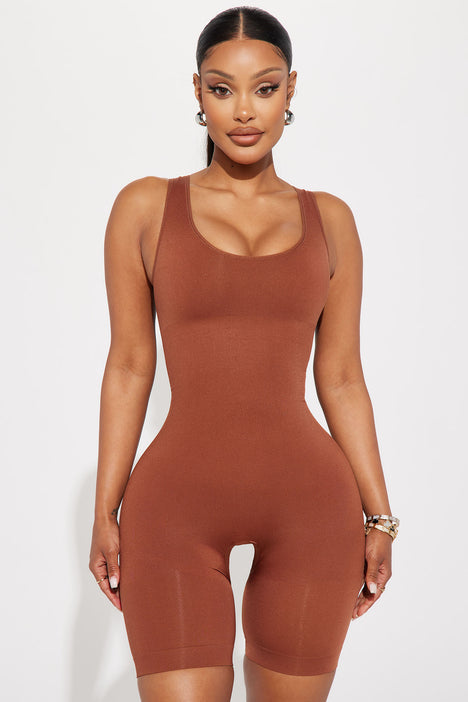 Snatched Tight Sculpting Shapewear Romper - Chocolate, Fashion Nova,  Lingerie & Sleepwear