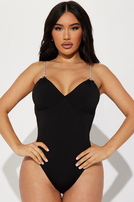 Take Care Bodysuit - Black, Fashion Nova, Bodysuits