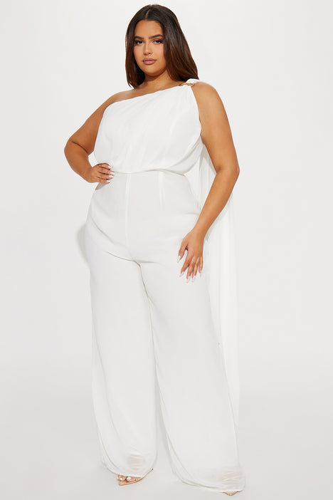Fashion nova plus size shop white jumpsuit