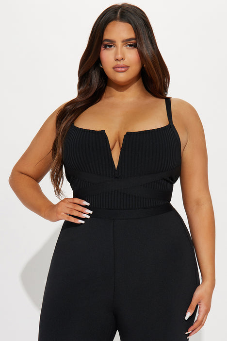 Plus size 2024 bandage jumpsuit