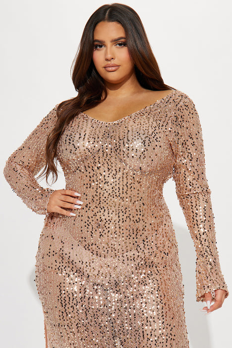 Rose gold crochet dress 2025