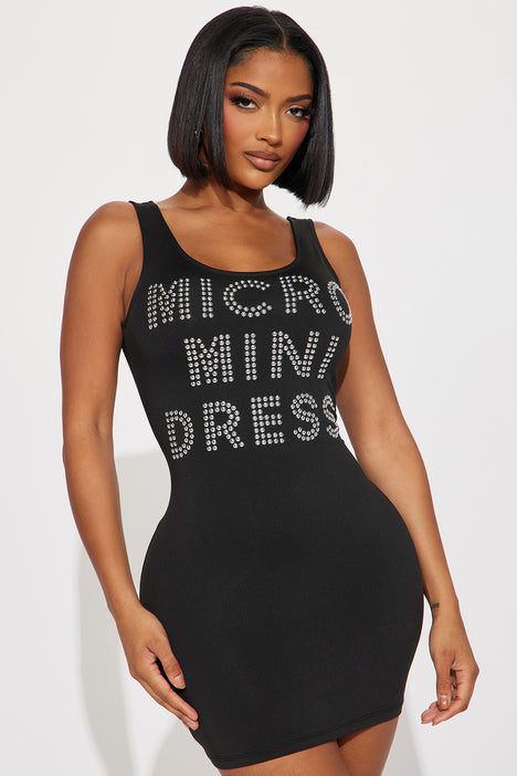 Black studded dress 2025