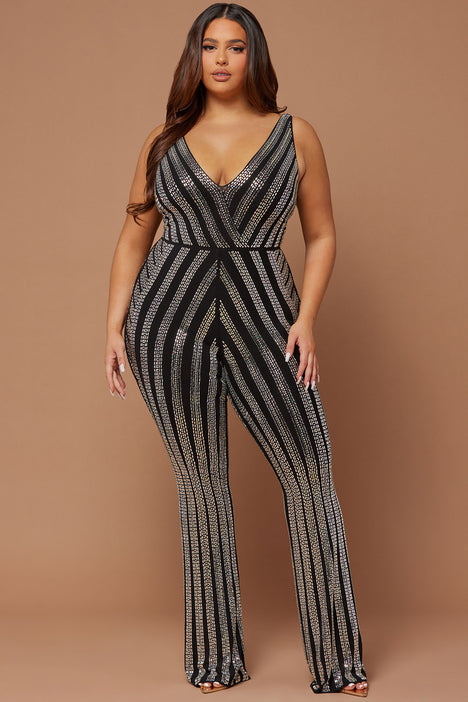 Plus size new arrivals embellished jumpsuit