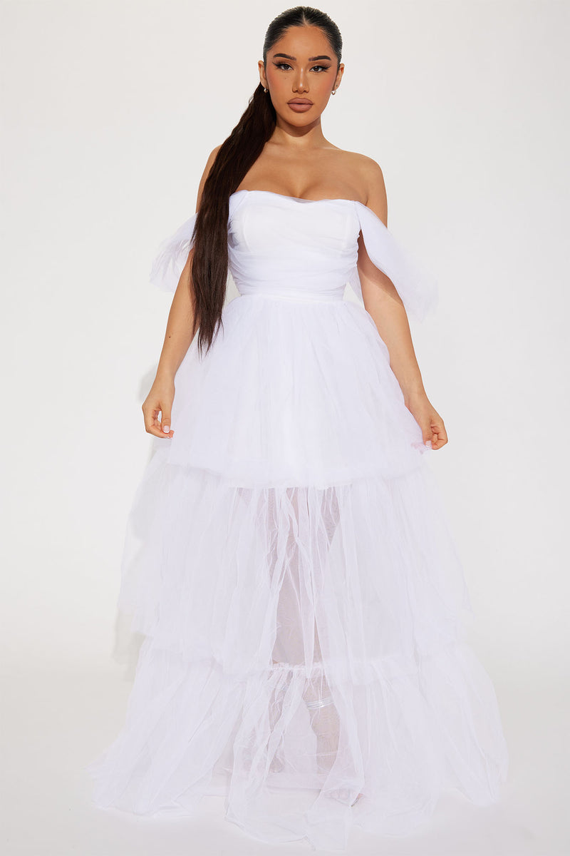 Petite Khloe Tulle Gown - White | Fashion Nova, Dresses | Fashion Nova