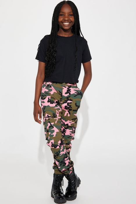 Girl shop camo joggers