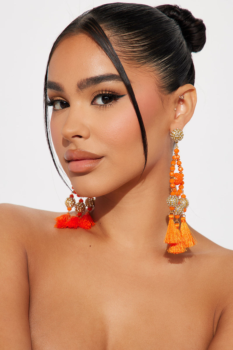 Perfect Beach Date Earrings Orange Fashion Nova, Jewelry Fashion Nova