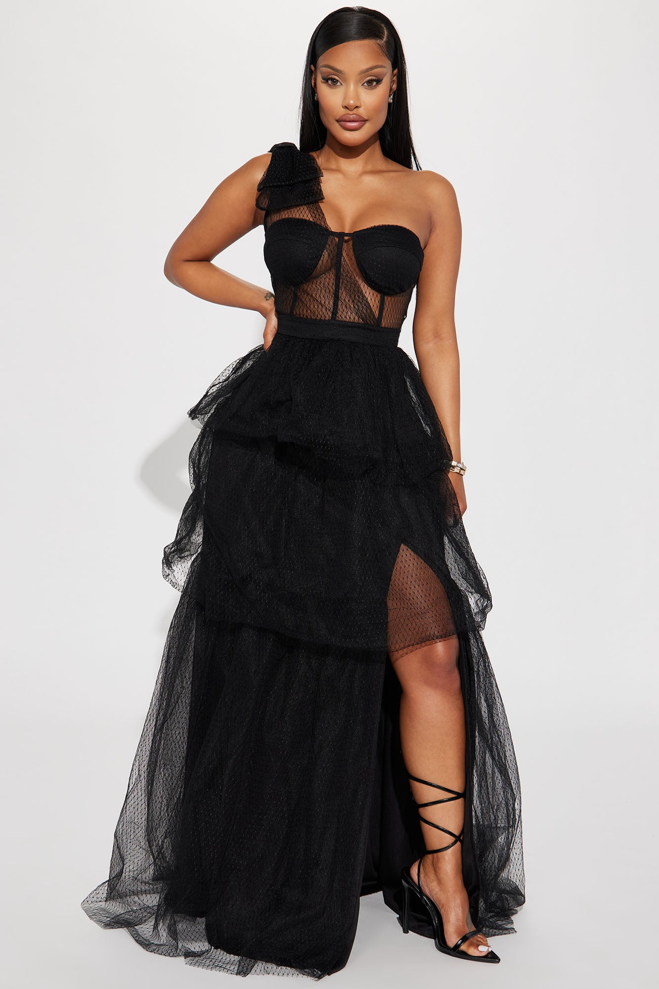 Black Mermaid Ballroom Gown • Stretchy Heavy... - Depop