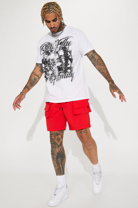 Peaking Relaxed Cargo Shorts Red Fashion Nova Mens Shorts