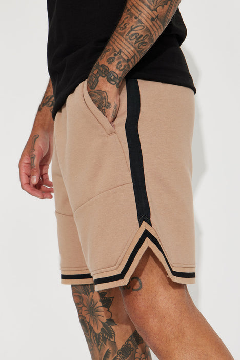 Hoopster Short - Taupe/combo, Fashion Nova, Mens Fleece Bottoms