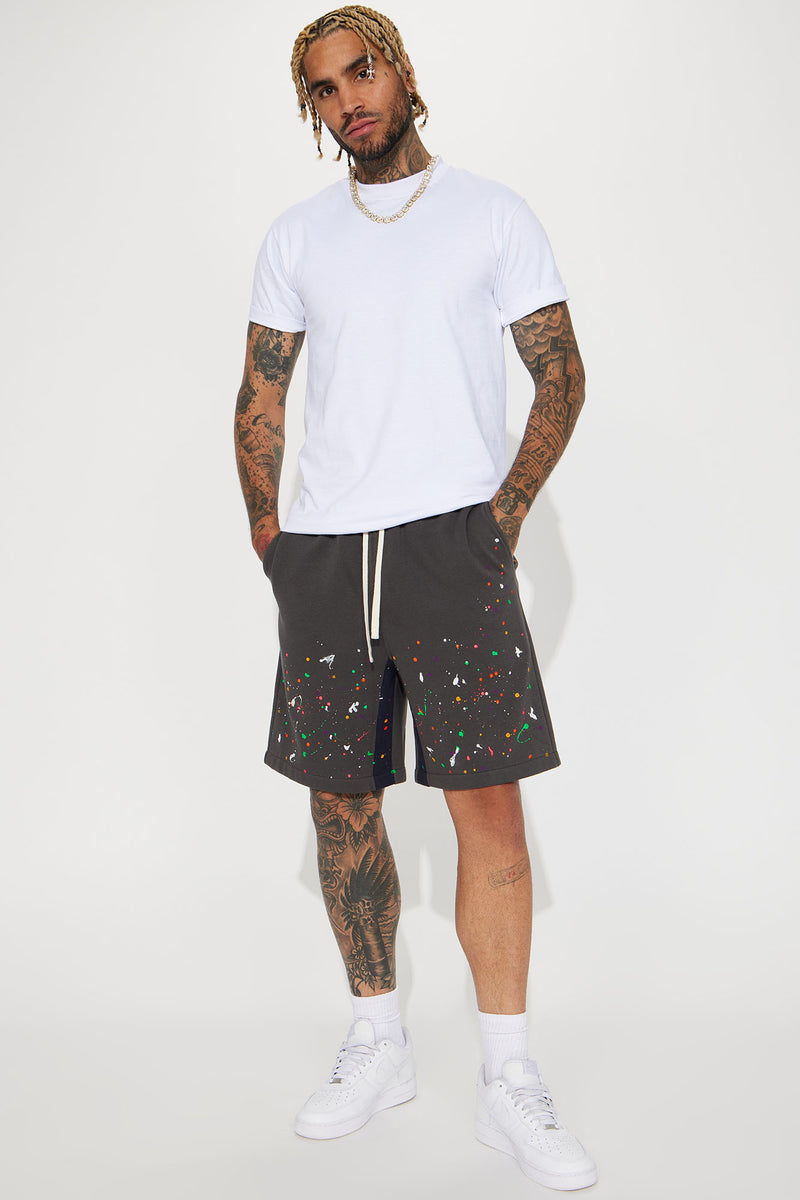 Hoisted Swag Short - Charcoal/combo | Fashion Nova, Mens Fleece Bottoms ...