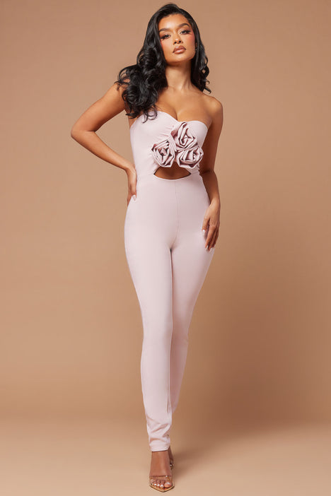 Fashion nova strapless jumpsuit outlet