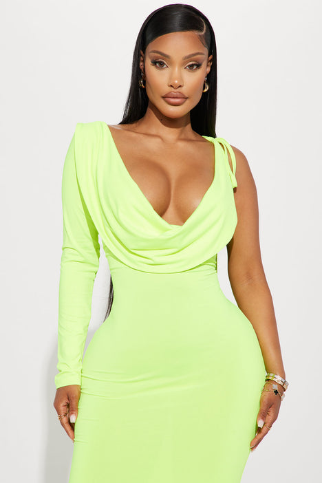 Neon green on sale dress fashion nova