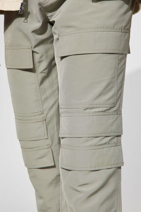 Take A Sip Relaxed Flare Cargo Pants - Olive, Fashion Nova, Mens Pants