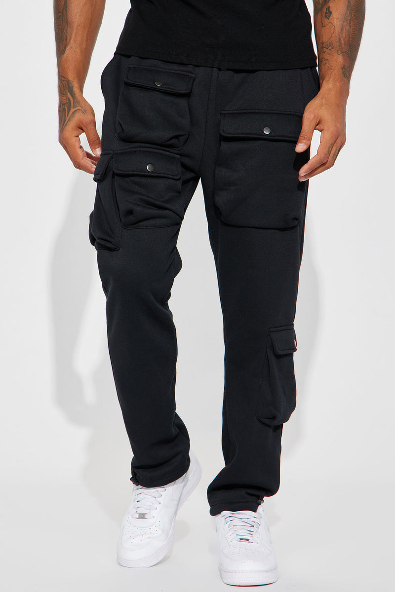 Keep It Stepping Cargo Sweatpants - Black | Fashion Nova, Mens Fleece ...