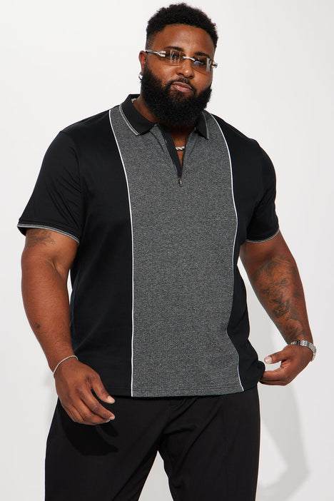 Short sleeve black polo sale