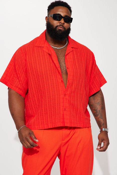 Black and red square shirt discount